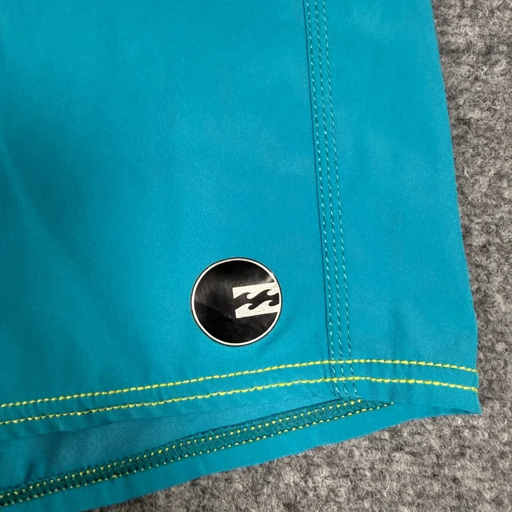 Billabong Platinum X PX3 Board Shorts Mens 36 Blue Yellow Performance Stretch